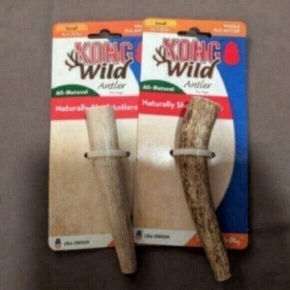 Kong Other - Set of Two KONG Wild Whole Elk Antler Dog Chew, Small